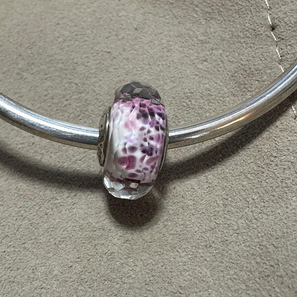 Pandora Purple Multifaceted Murano sea glass edition vintage charm ✨